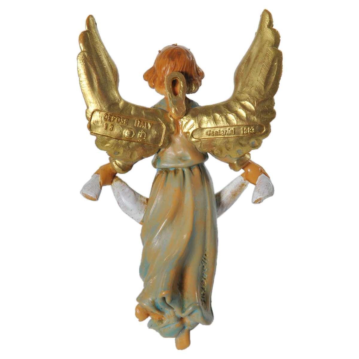 Statua cm.10 Angelo da Appendere con Abito Verde cm.6x2xH10 | Fontanini