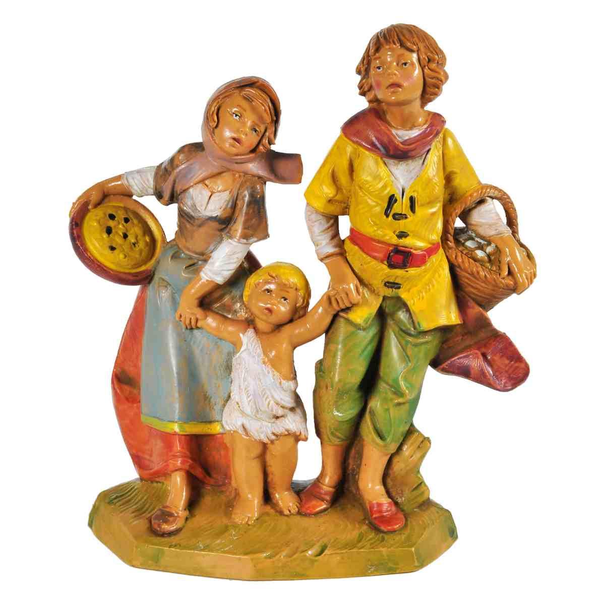 Statua presepe 12 cm pastorelli per mano