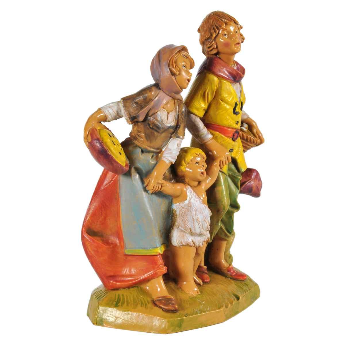 Statua presepe 12 cm pastorelli per mano