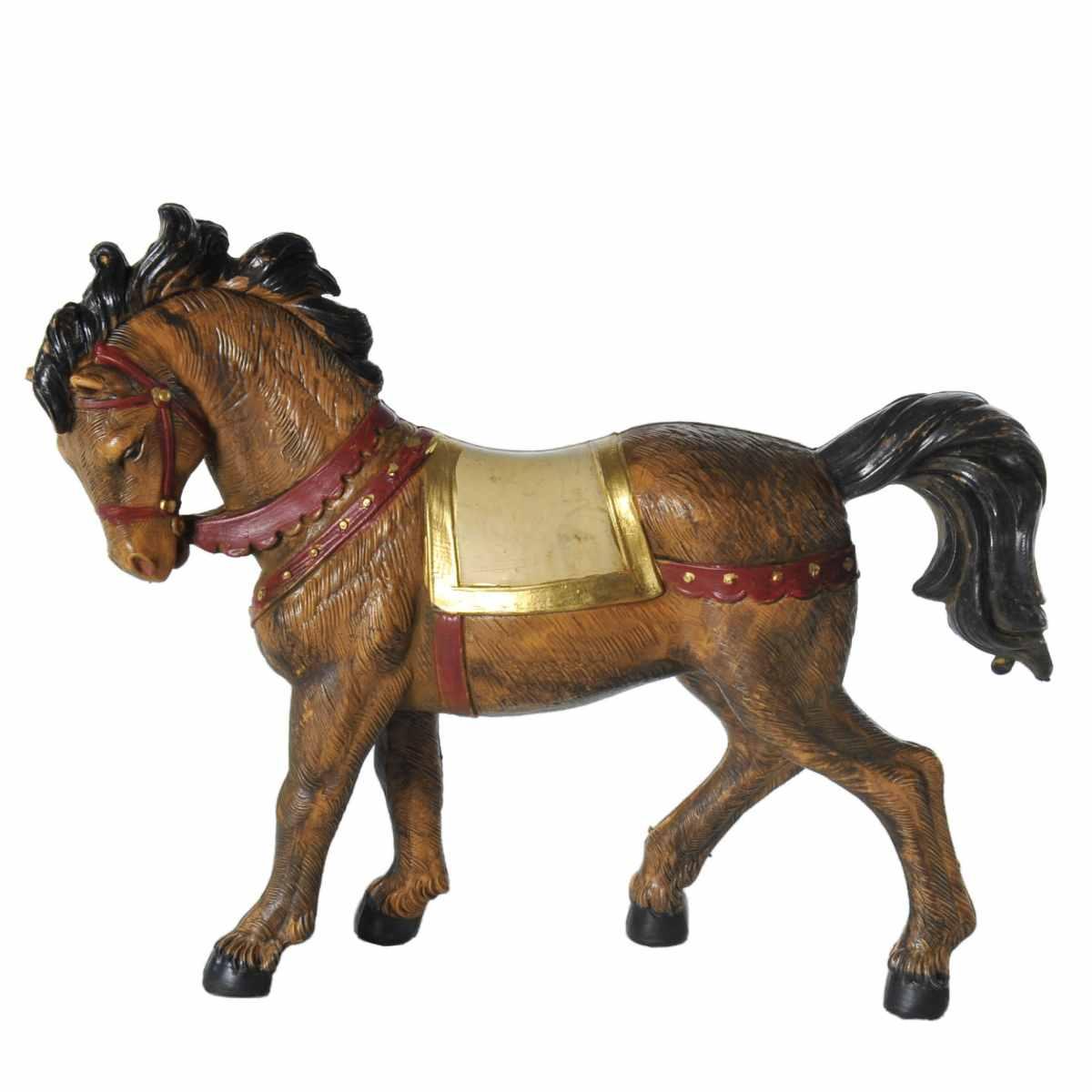 Statua cm.12 Cavallo Nero/Marrone | Fontanini