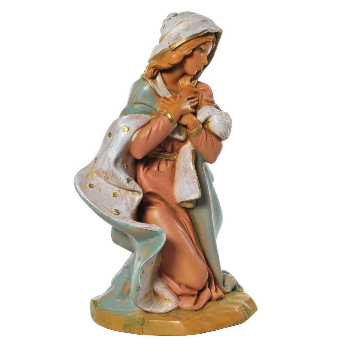 Statua presepe 19 cm madonna inginocchiata