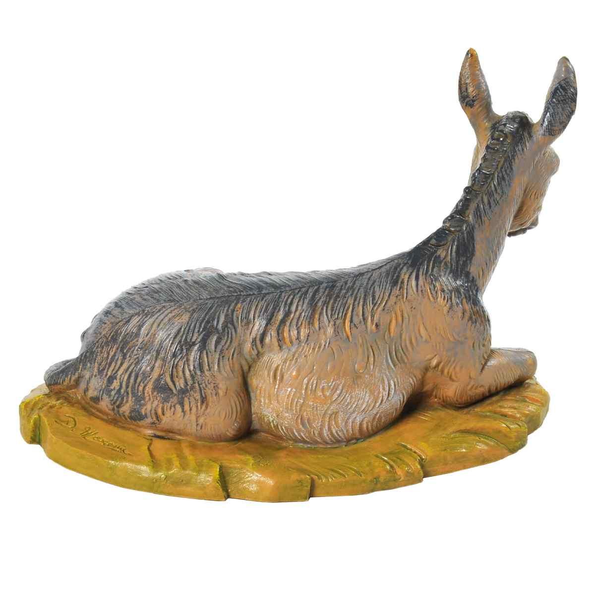 Statua presepe 19 cm asino sdraiato
