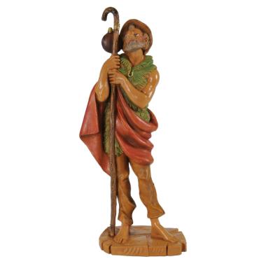 Statua cm.19 Pastore con Bastone e Mantello | Fontanini