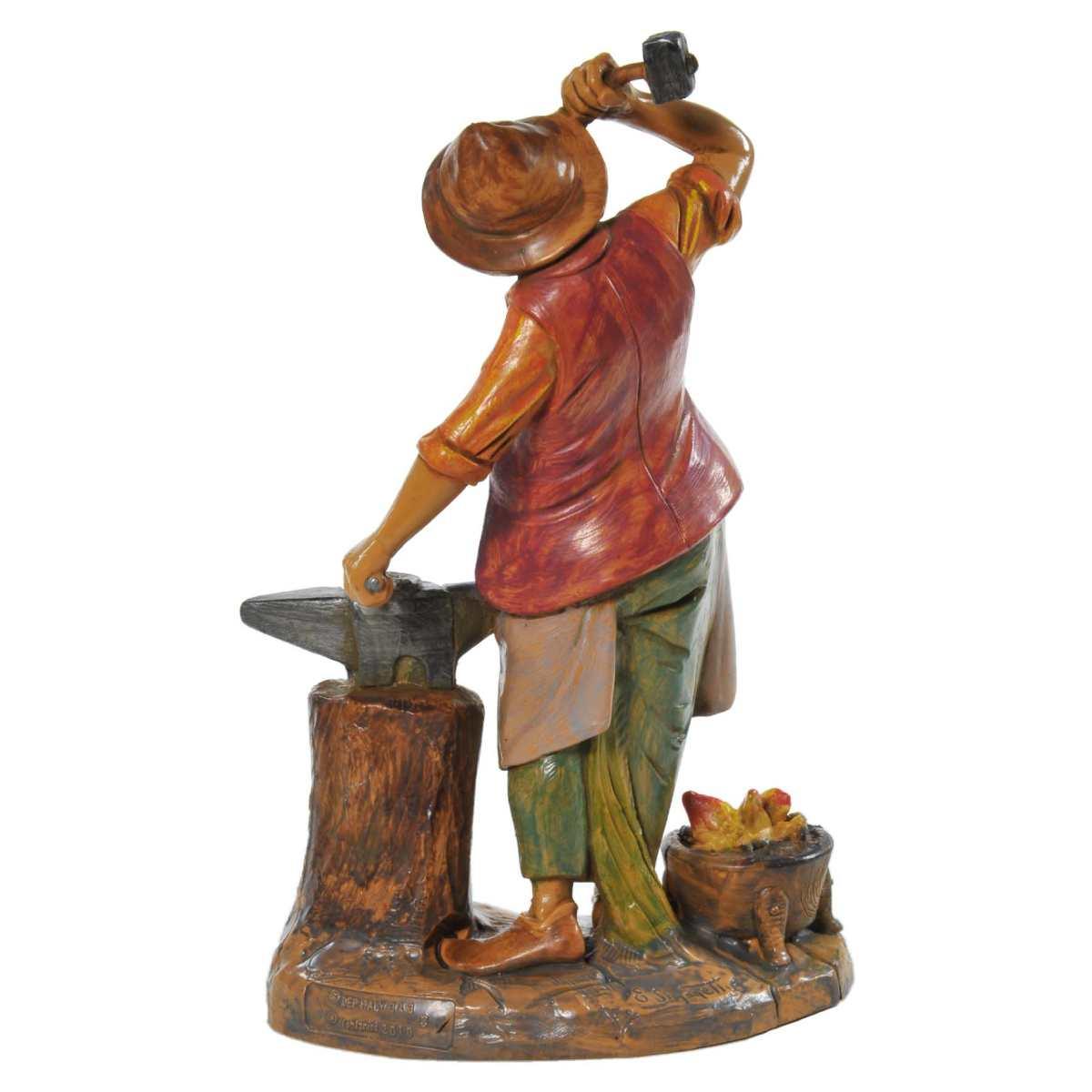 Statua cm.19 Fabbro con Banco Lavoro | Fontanini
