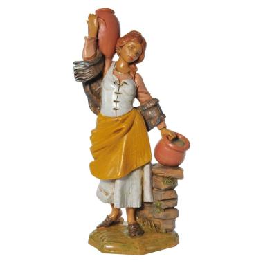 Statua cm.19 Pastorella con 2 Brocche | Fontanini