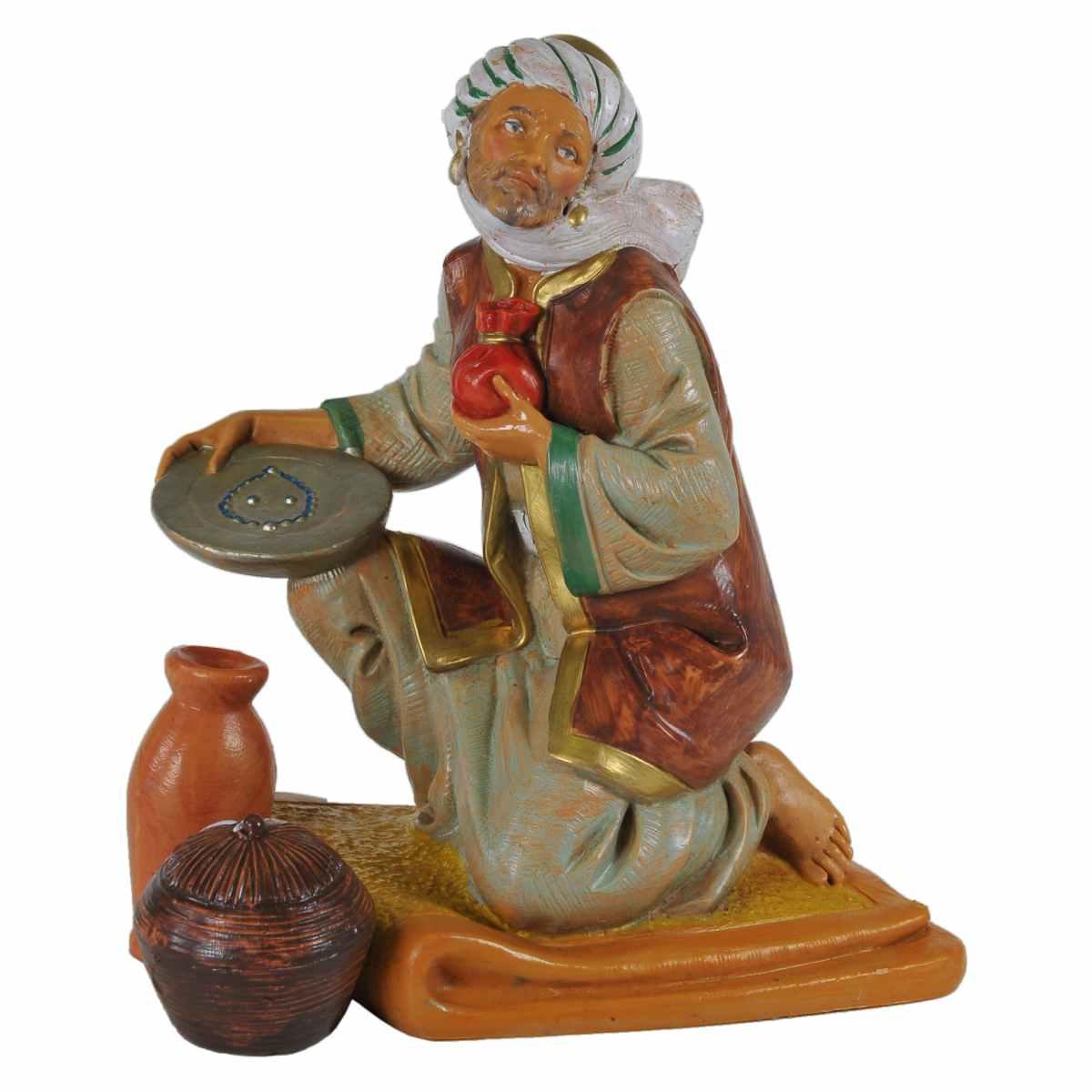 Statua cm.19 Pastore Inginocchiato con Tappeto | Fontanini