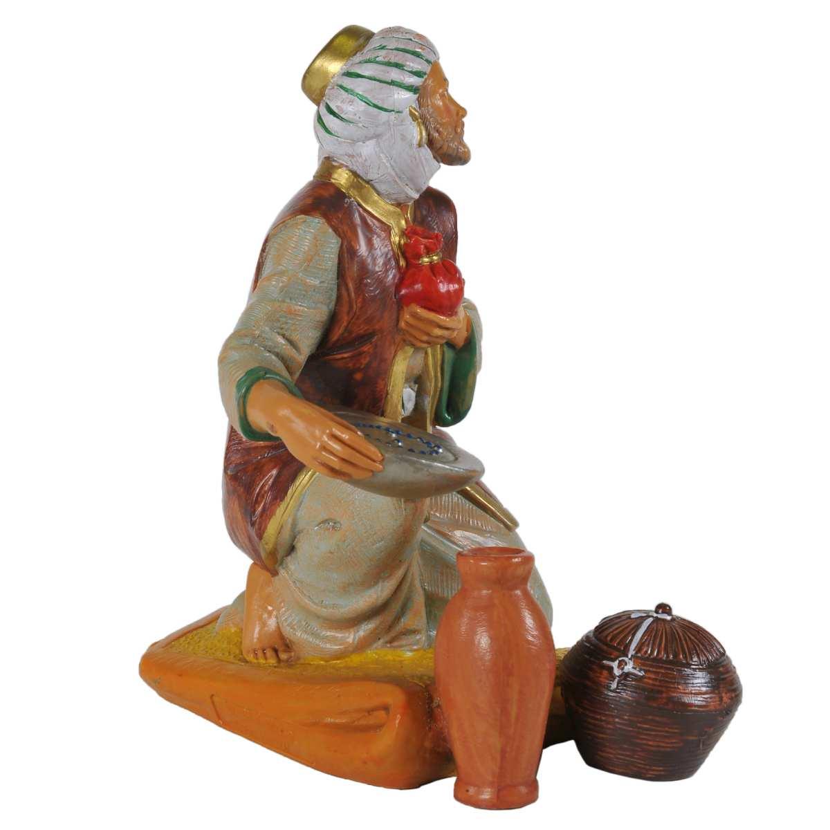 Statua cm.19 Pastore Inginocchiato con Tappeto | Fontanini