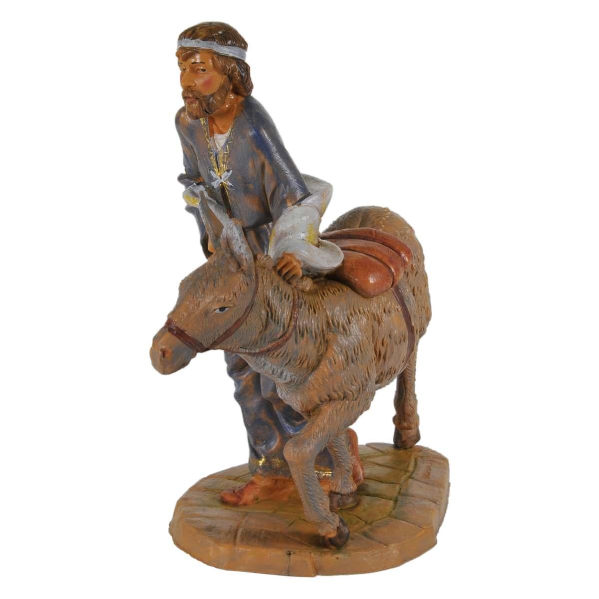 Statua cm.19 Pastore con Asino | Fontanini