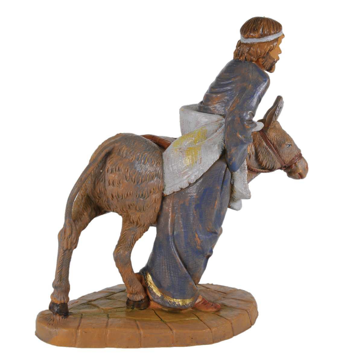 Statua cm.19 Pastore con Asino | Fontanini