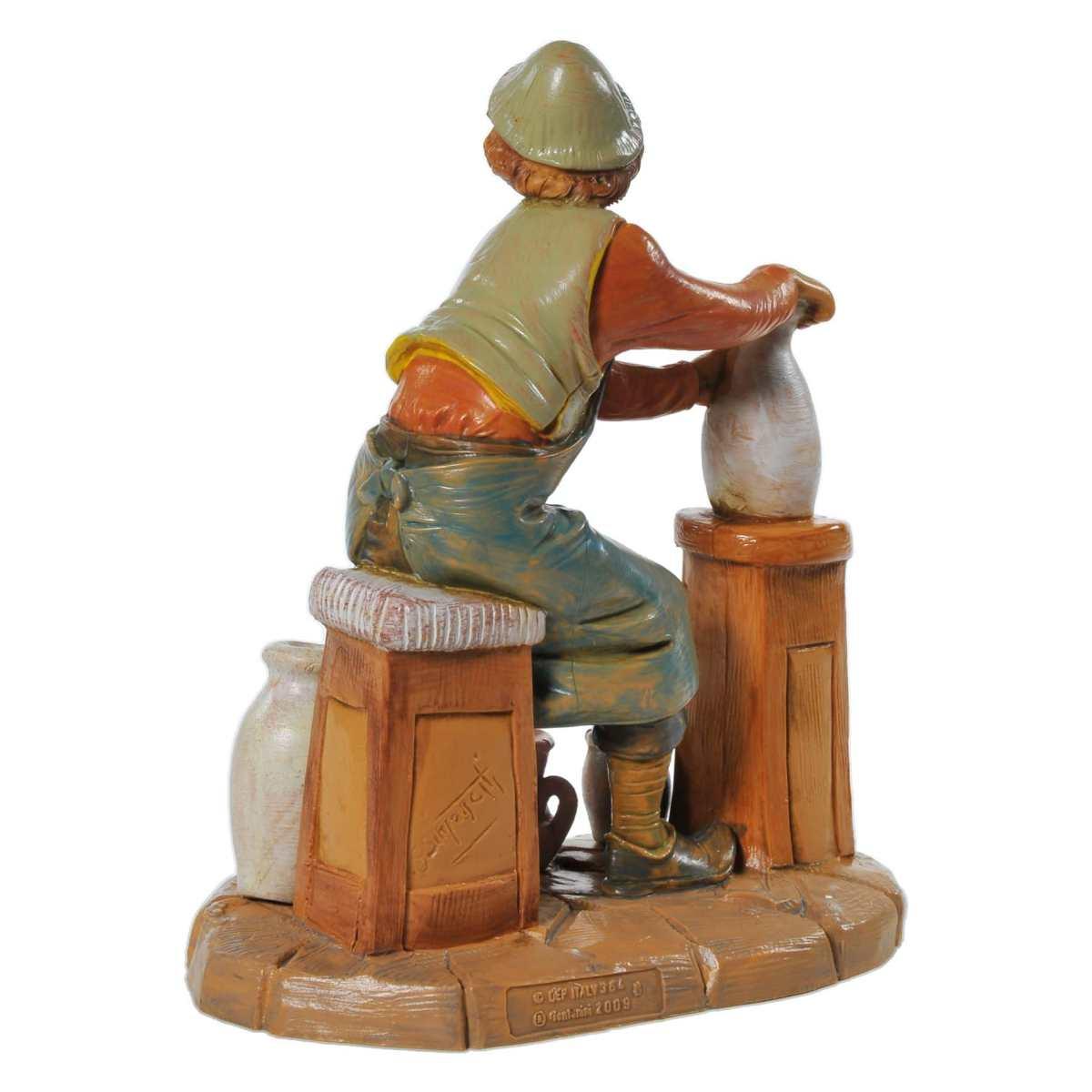 Statua cm.19 Ceramista con Vasi | Fontanini