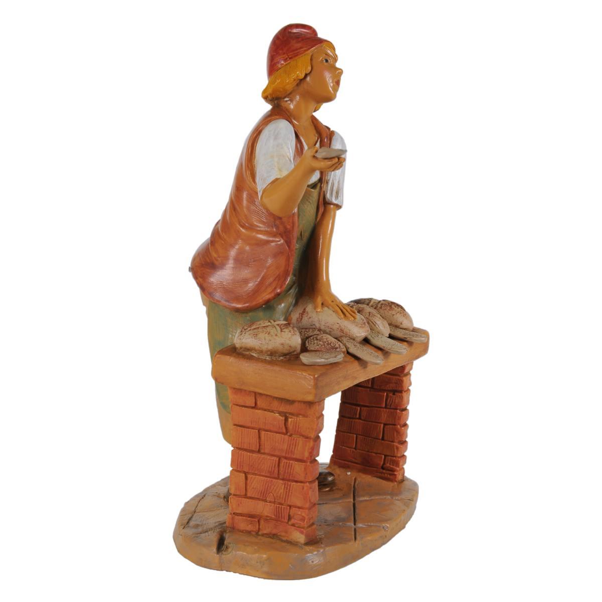 Statua cm.19 Panettiere con Banco del Pane | Fontanini