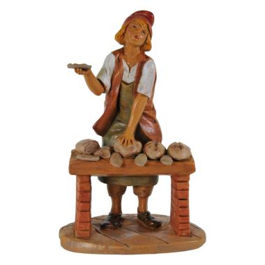 Statua cm.19 Panettiere con Banco del Pane | Fontanini