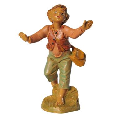 Statua cm.19 Pastorello con Borsa | Fontanini