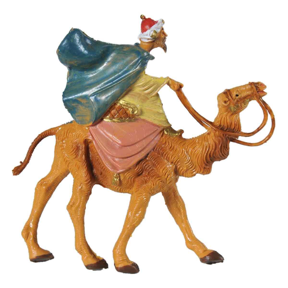 Statua cm.6,5 Re Magio Gaspare con Cammello cm.9x2,5xH8,4 | Fontanini