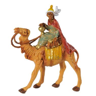 Statua cm.6,5 Re Magio Baldassarre con Cammello cm.7x2,5xH8,9 | Fontanini