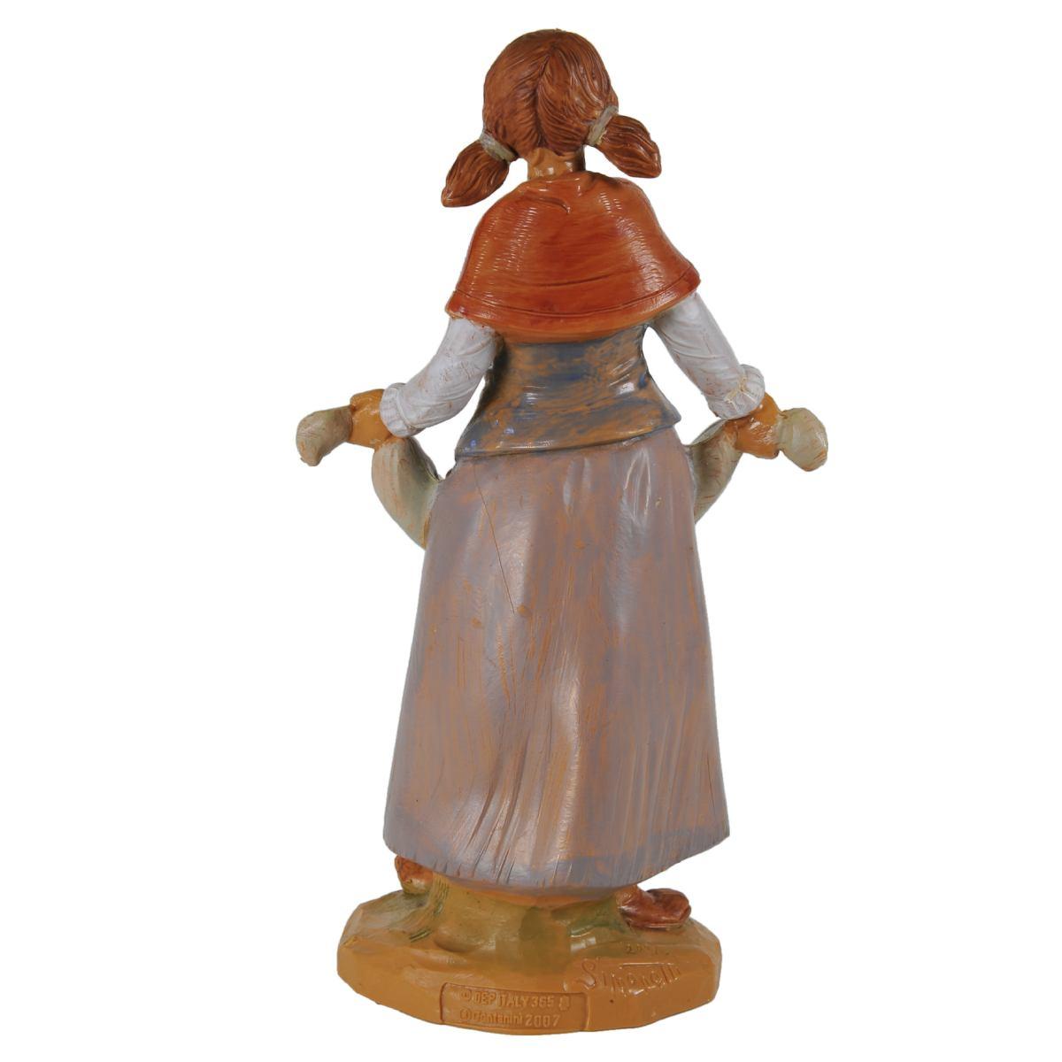 Statua cm.19 Pastorella con Frutta nel Sinale | Fontanini