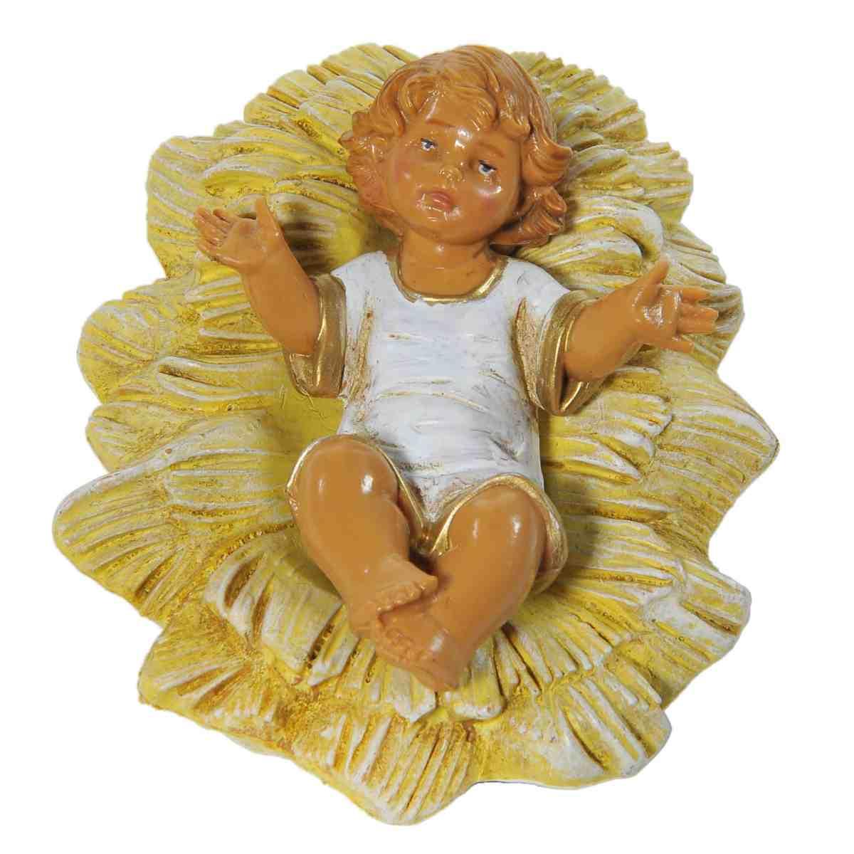 Statua cm.19 Ges Bambino con Culla | Fontanini