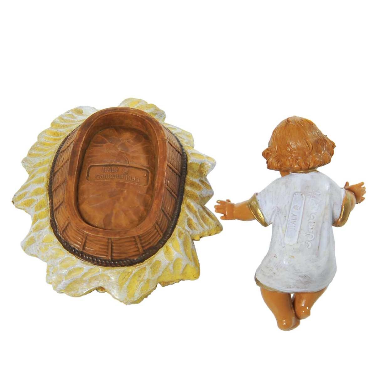 Statua cm.19 Ges Bambino con Culla | Fontanini