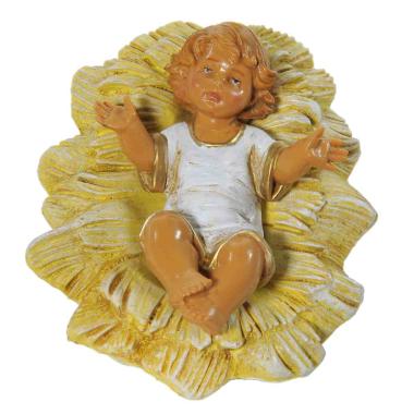 Statua cm.19 Ges Bambino con Culla | Fontanini