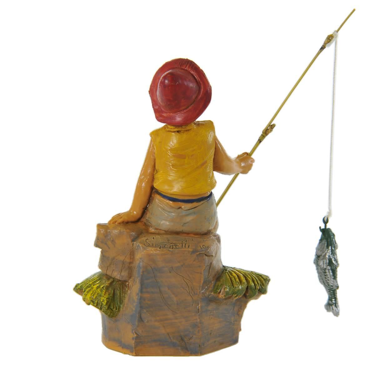 Statua presepe 12 cm pastore ragazzo pescatore