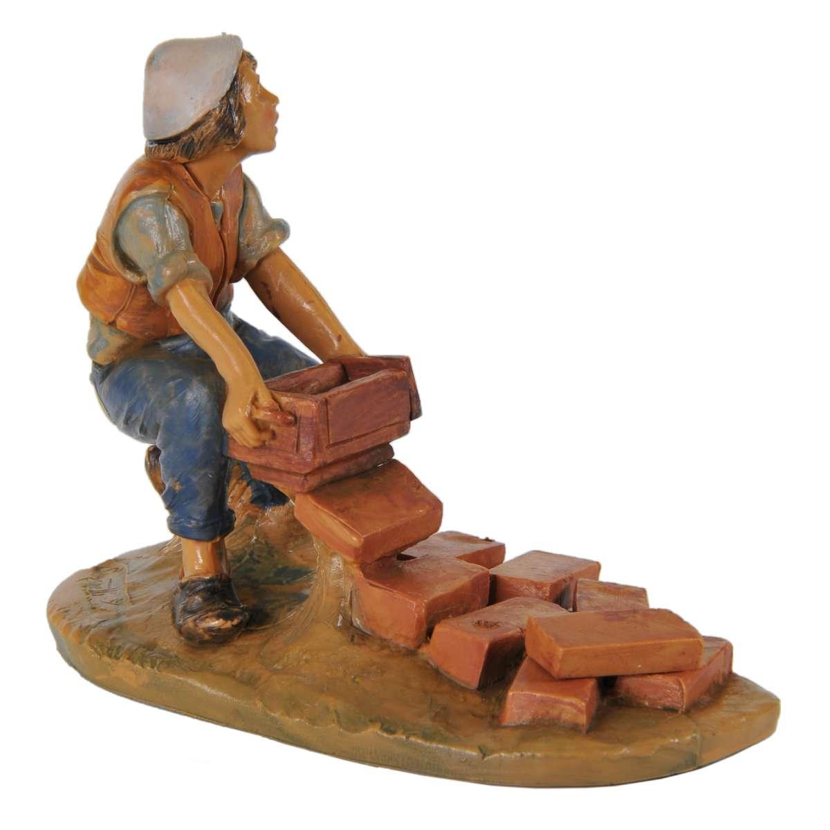 Statua cm.12 Benaiah Fabbricante di Mattoni | Fontanini
