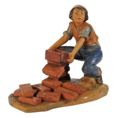 Statua cm.12 Benaiah Fabbricante di Mattoni | Fontanini
