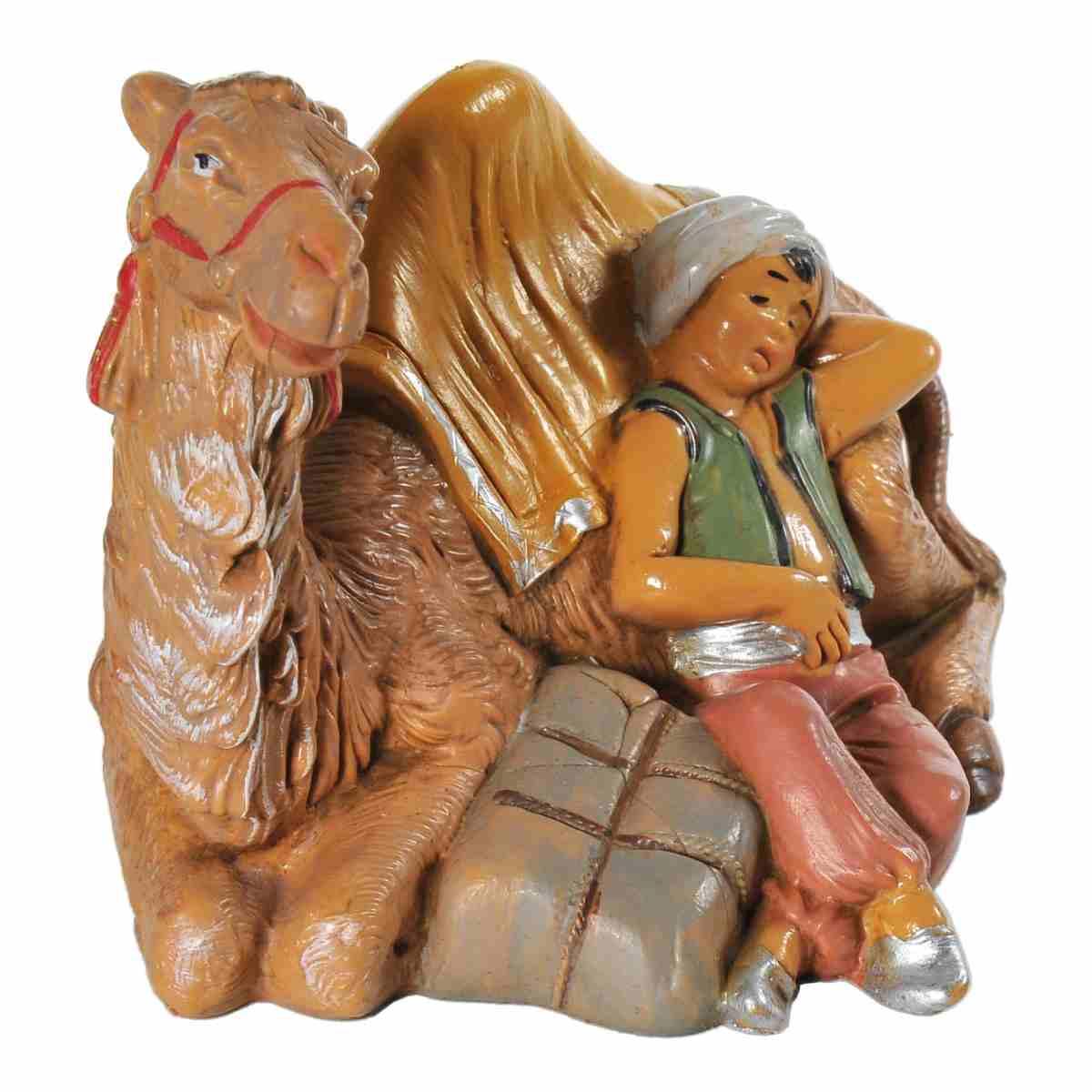 Statua cm.12 Bambino Seduto con Cammello | Fontanini