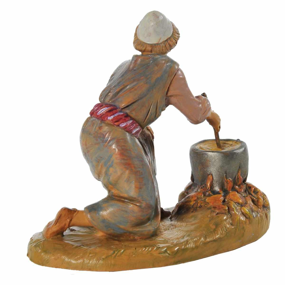 Statua cm.12 Pastore in Ginocchio che Cucina | Fontanini