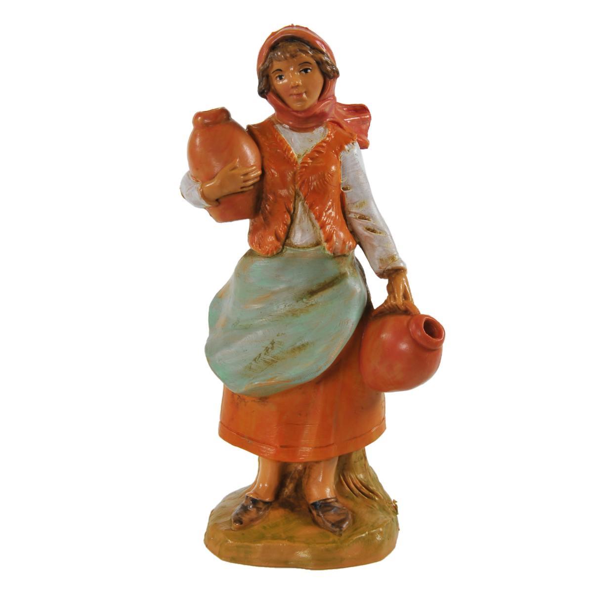 Statua cm.9,5 Pastorella con 2 Brocche | Fontanini