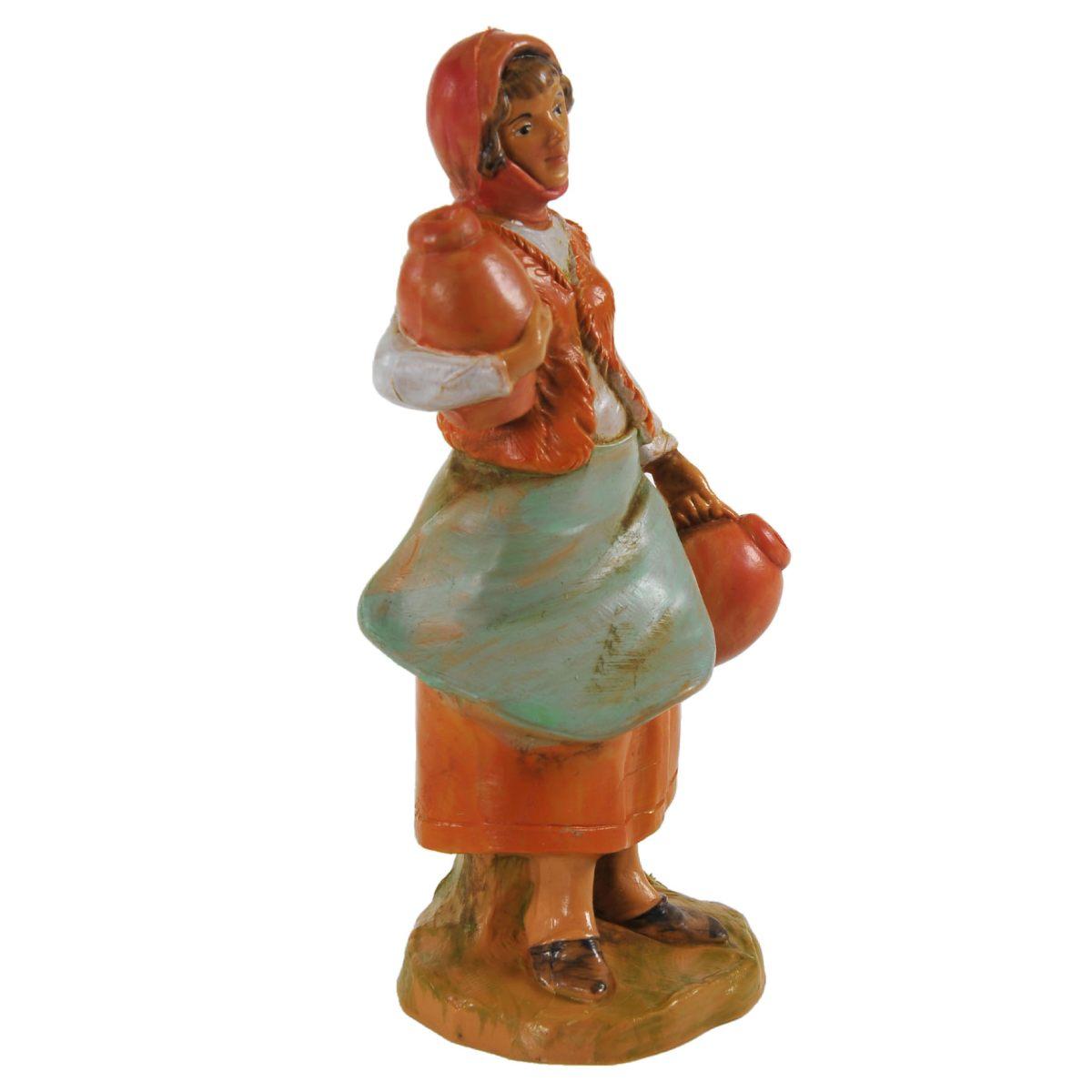 Statua cm.9,5 Pastorella con 2 Brocche | Fontanini