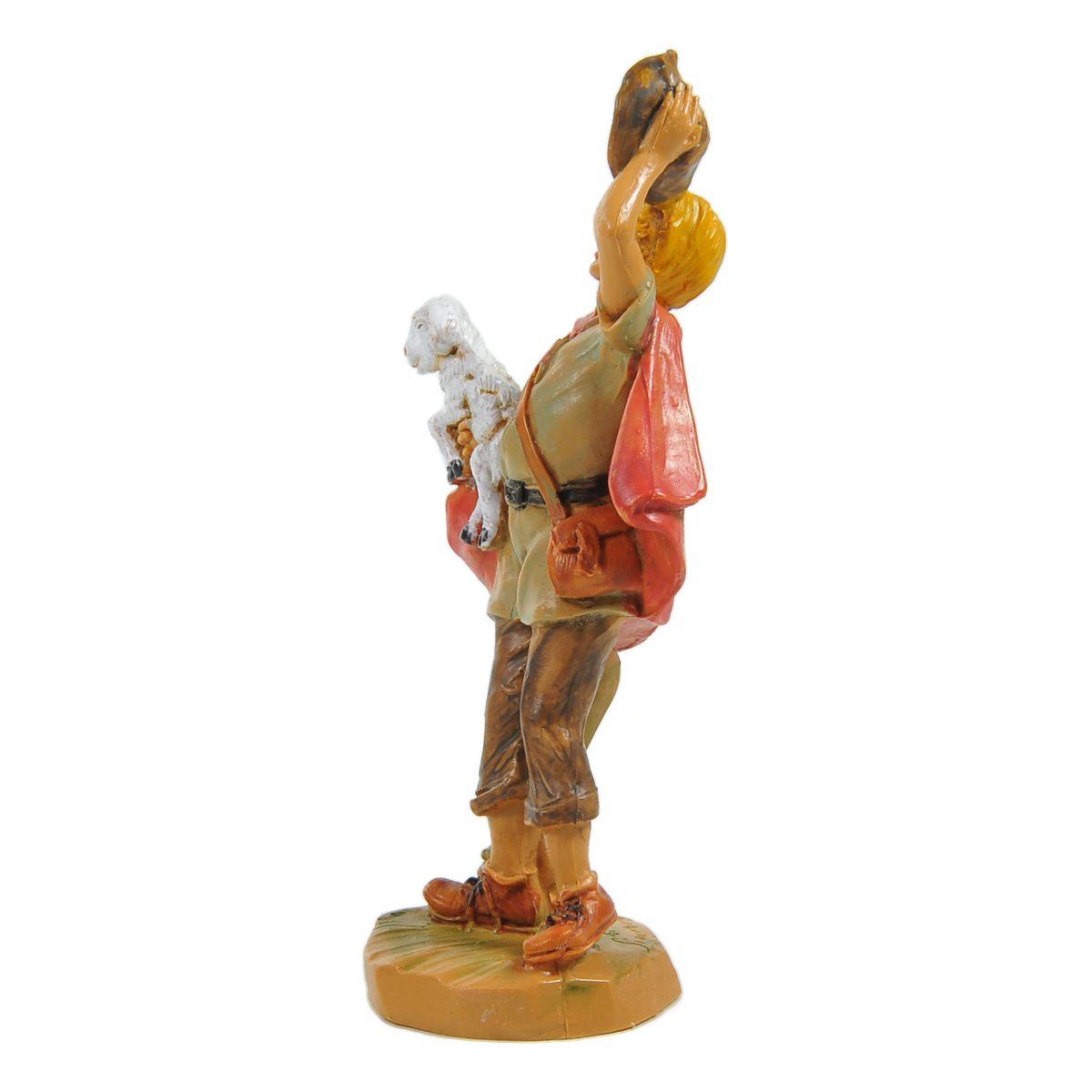 Statua cm.9,5 Pastore con Pecora in Braccio | Fontanini