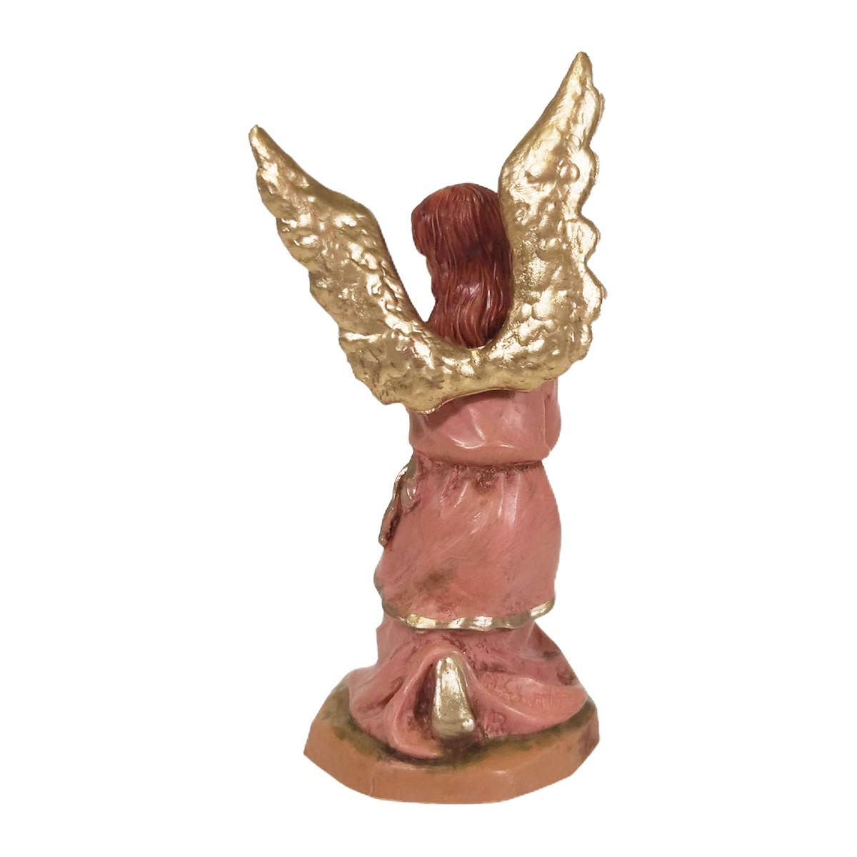 Statua cm.9,5 Angelo in Ginocchio con Abito Rosa cm.4,5x4xH9,2 | Fontanini