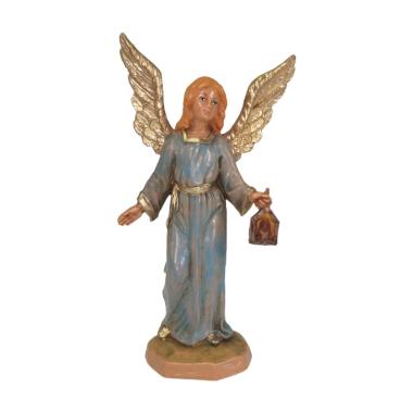 Statua presepe 9.5 cm angelo abito azzurro