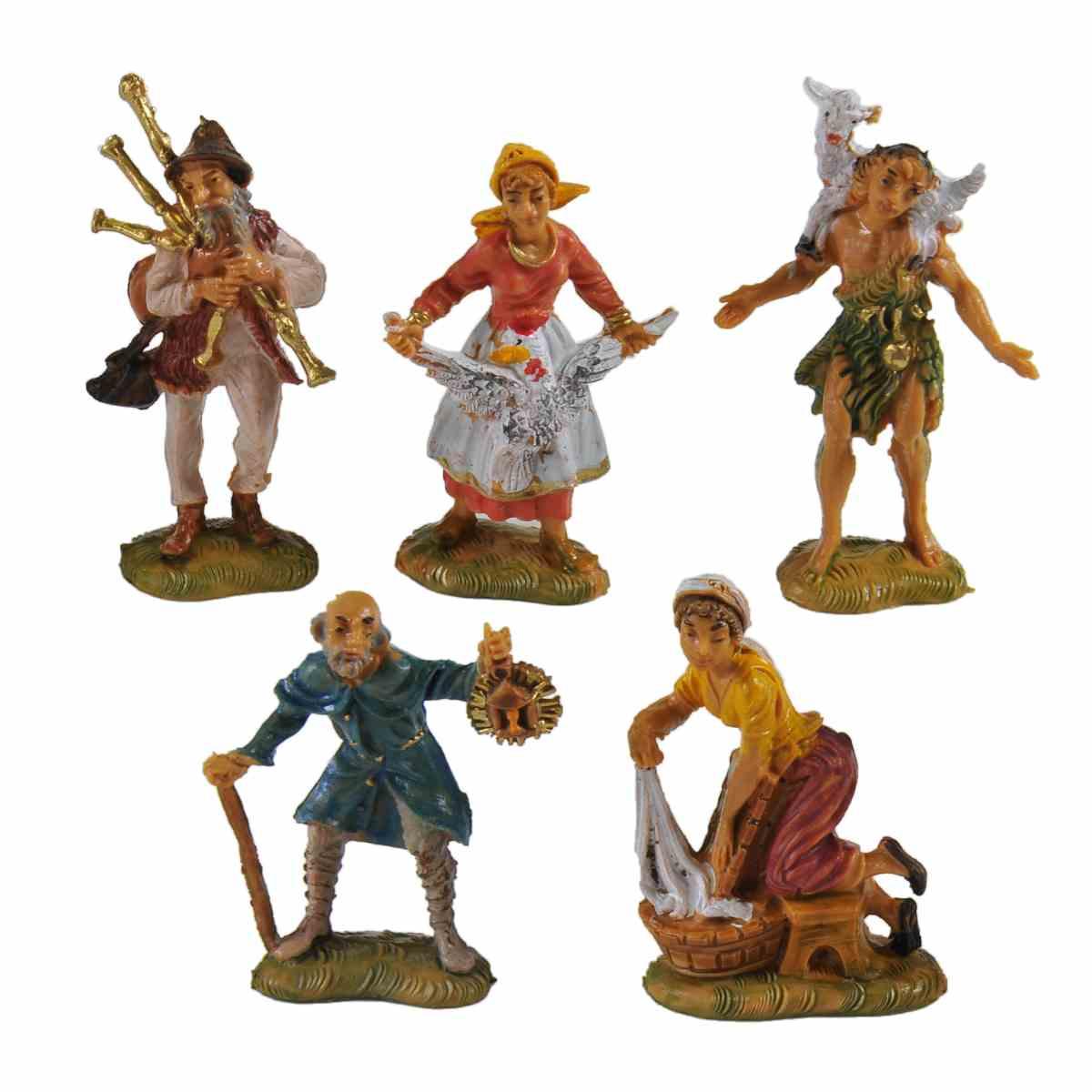 Statua cm.4 Pastori Assortiti Set pz.15 | Fontanini