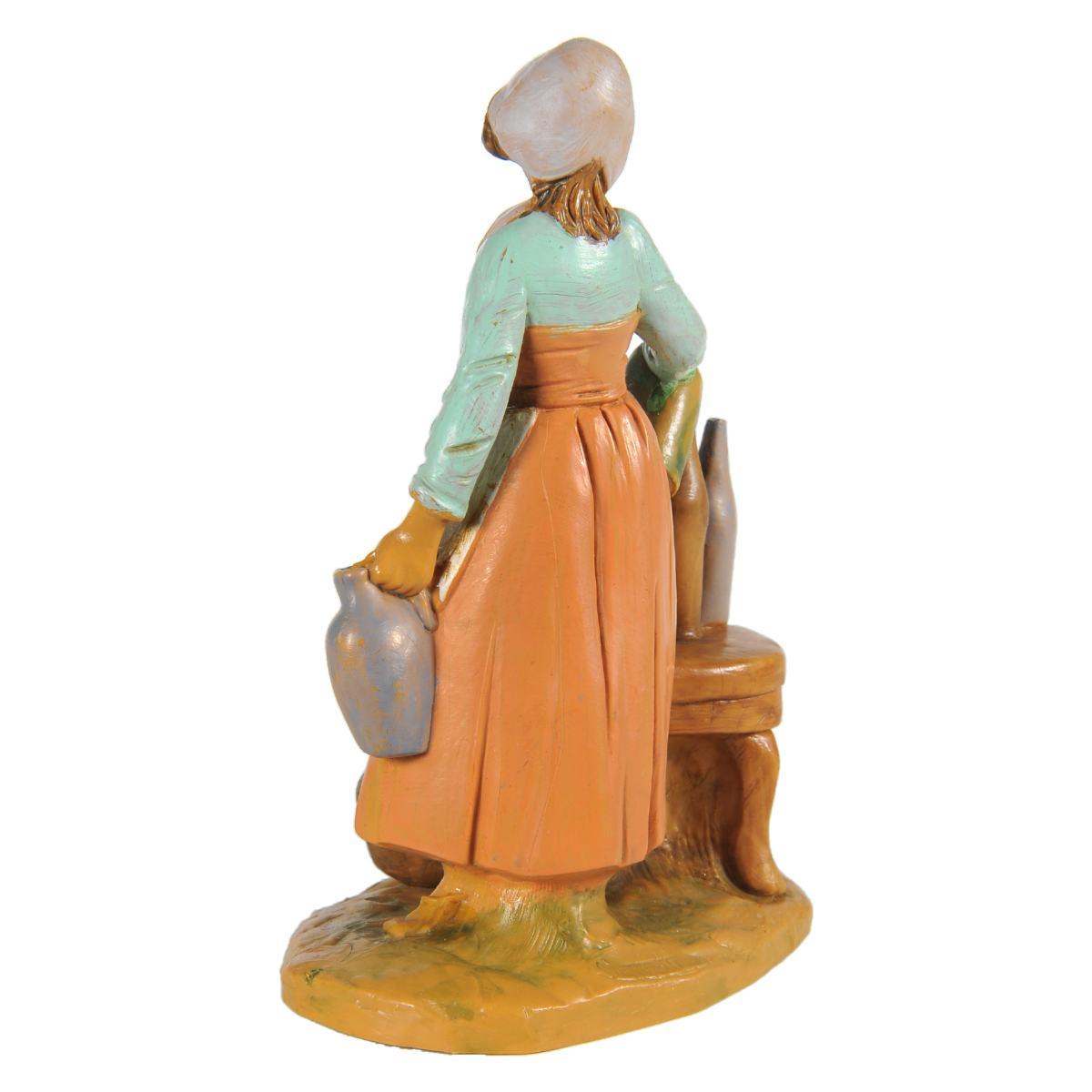 Statua cm.12 Vetraia con Vasi e Bottiglie | Fontanini