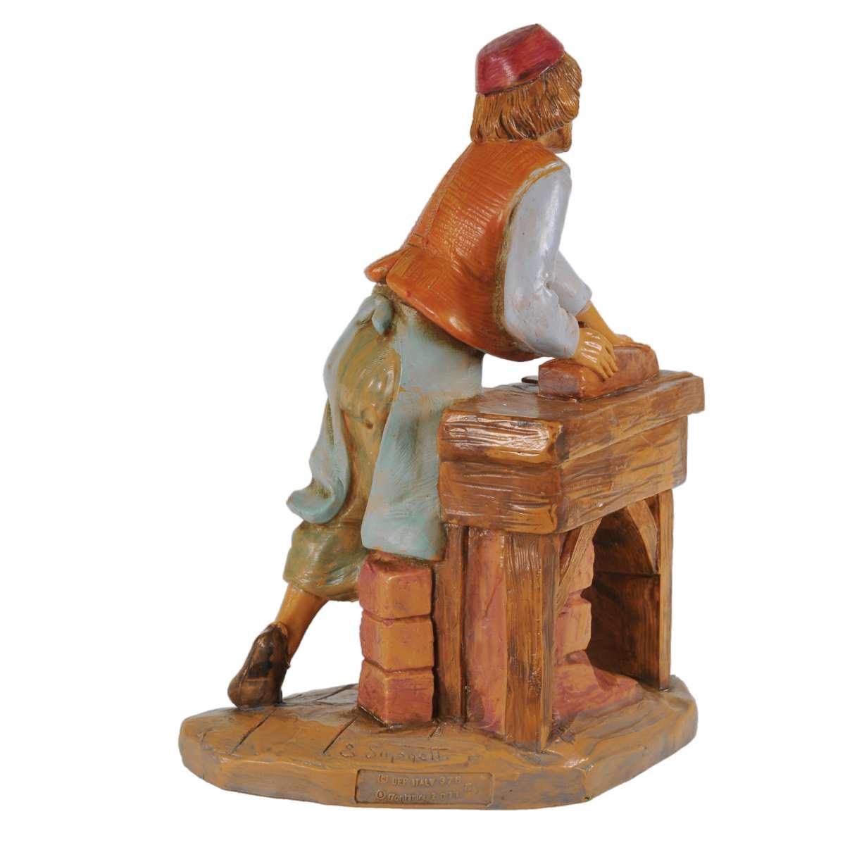 Statua cm.19 Falegname con Banco Lavoro | Fontanini