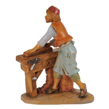 Statua cm.19 Falegname con Banco Lavoro | Fontanini