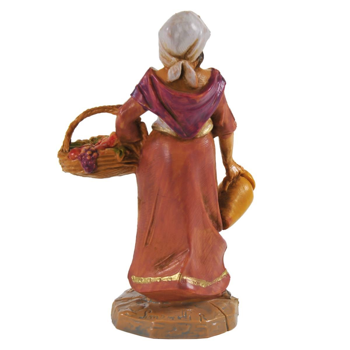 Statua cm.9,5 Pastorella con Uva e Brocca | Fontanini