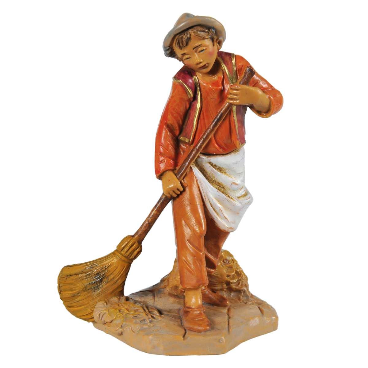 Statua cm.12 Ragazzo che Spazza | Fontanini