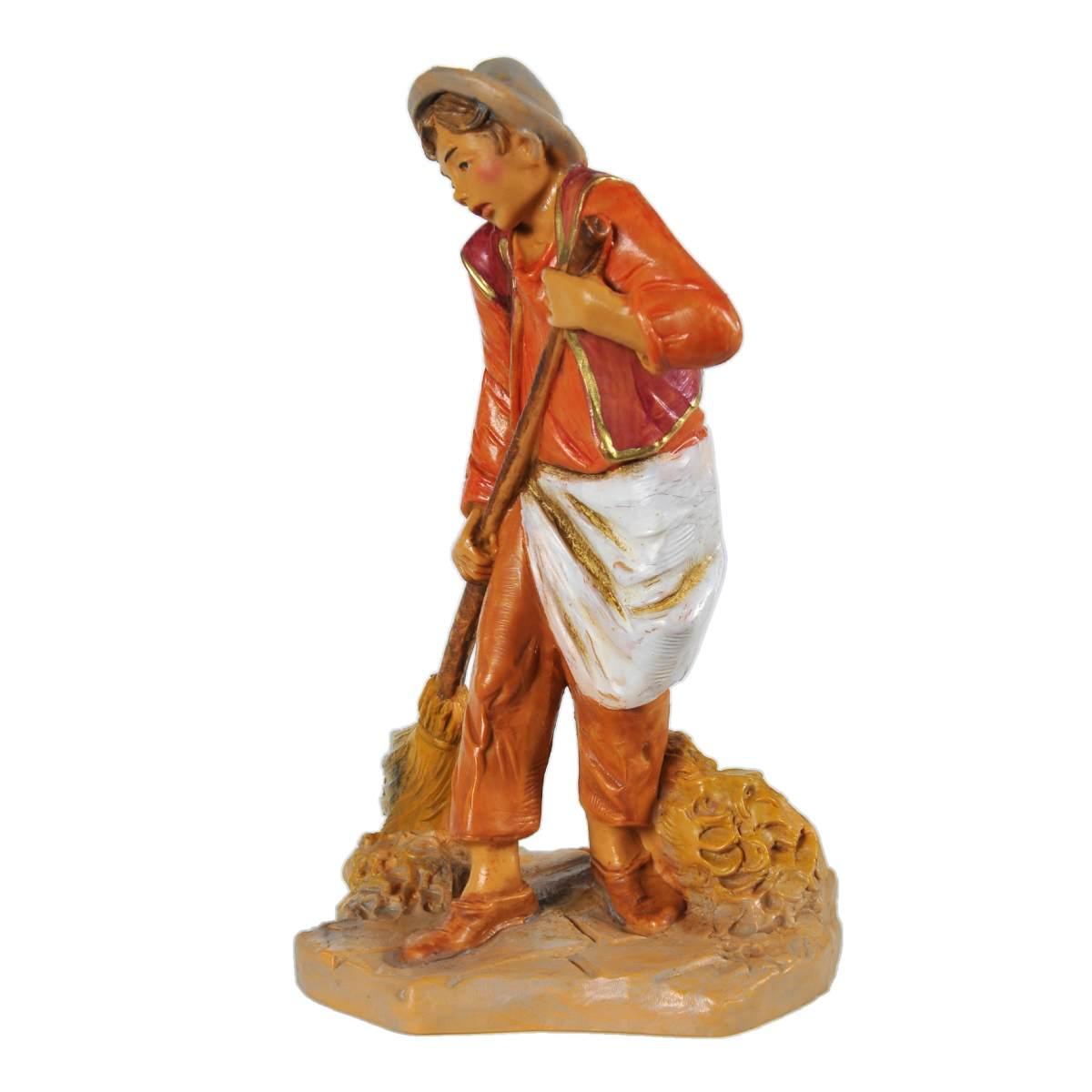 Statua cm.12 Ragazzo che Spazza | Fontanini