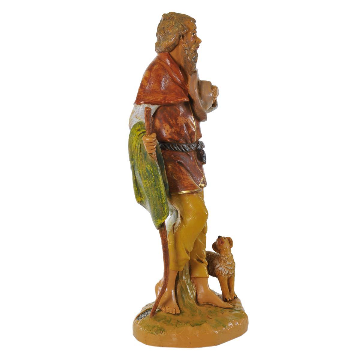 Statua cm.30 Pastore con Cane e Bastone | Fontanini