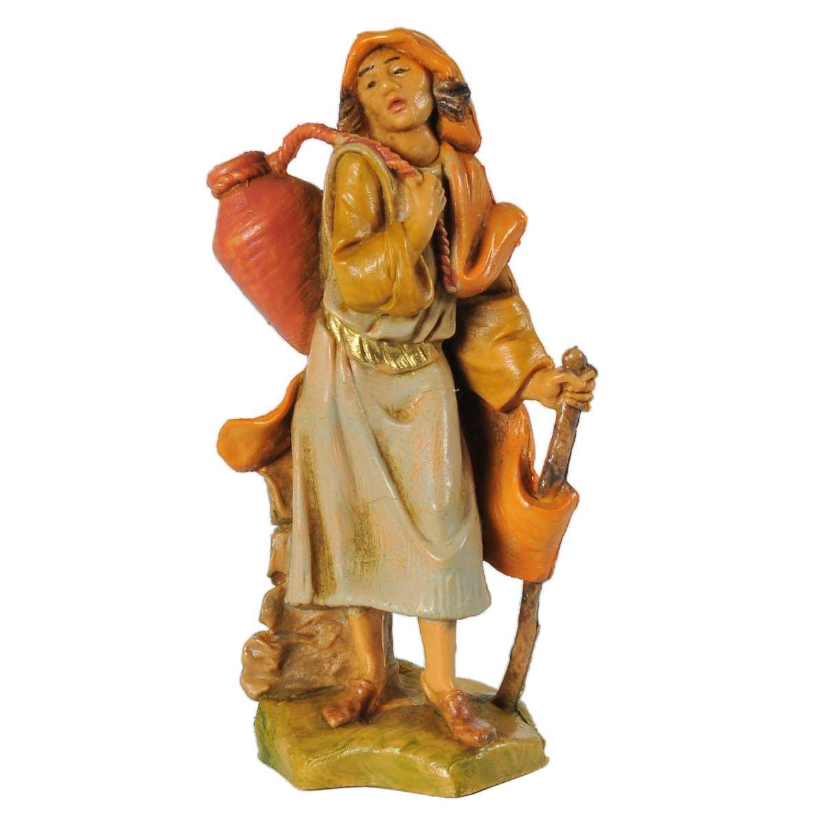 Statua cm.6,5 Pastore con Anfora e Bastone | Fontanini