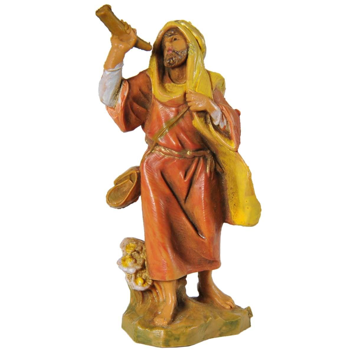 Statua cm.6,5 Pastore con Corno | Fontanini