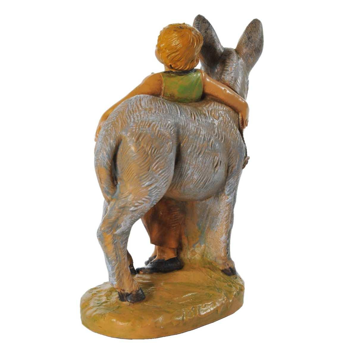 Statua cm.12 Nisan Bambino con Asino | Fontanini