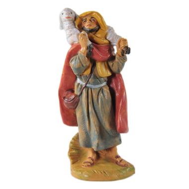 Statua cm.9,5 Pastore con Pecora in Spalla | Fontanini