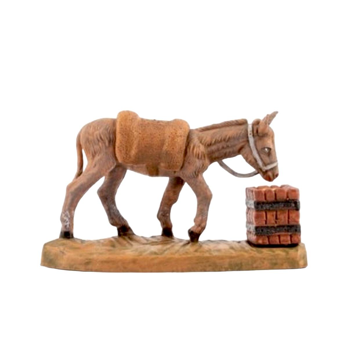 Statua cm.9,5 Asino con Mangiatoia | Fontanini