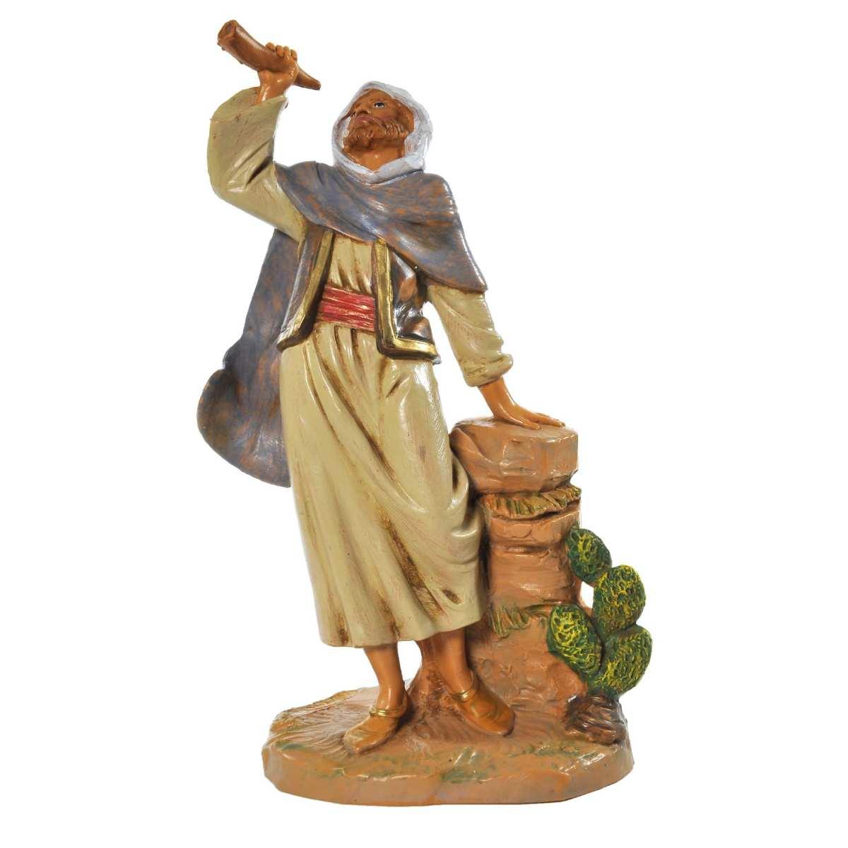 Statua cm.19 Pastore con Corno | Fontanini