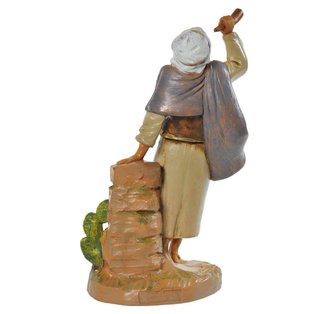 Statua cm.19 Pastore con Corno | Fontanini