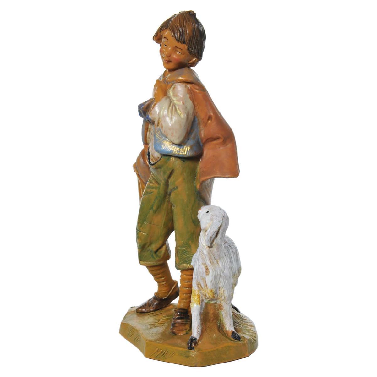 Statua cm.12 Pastore con Pecora e Cappello | Fontanini