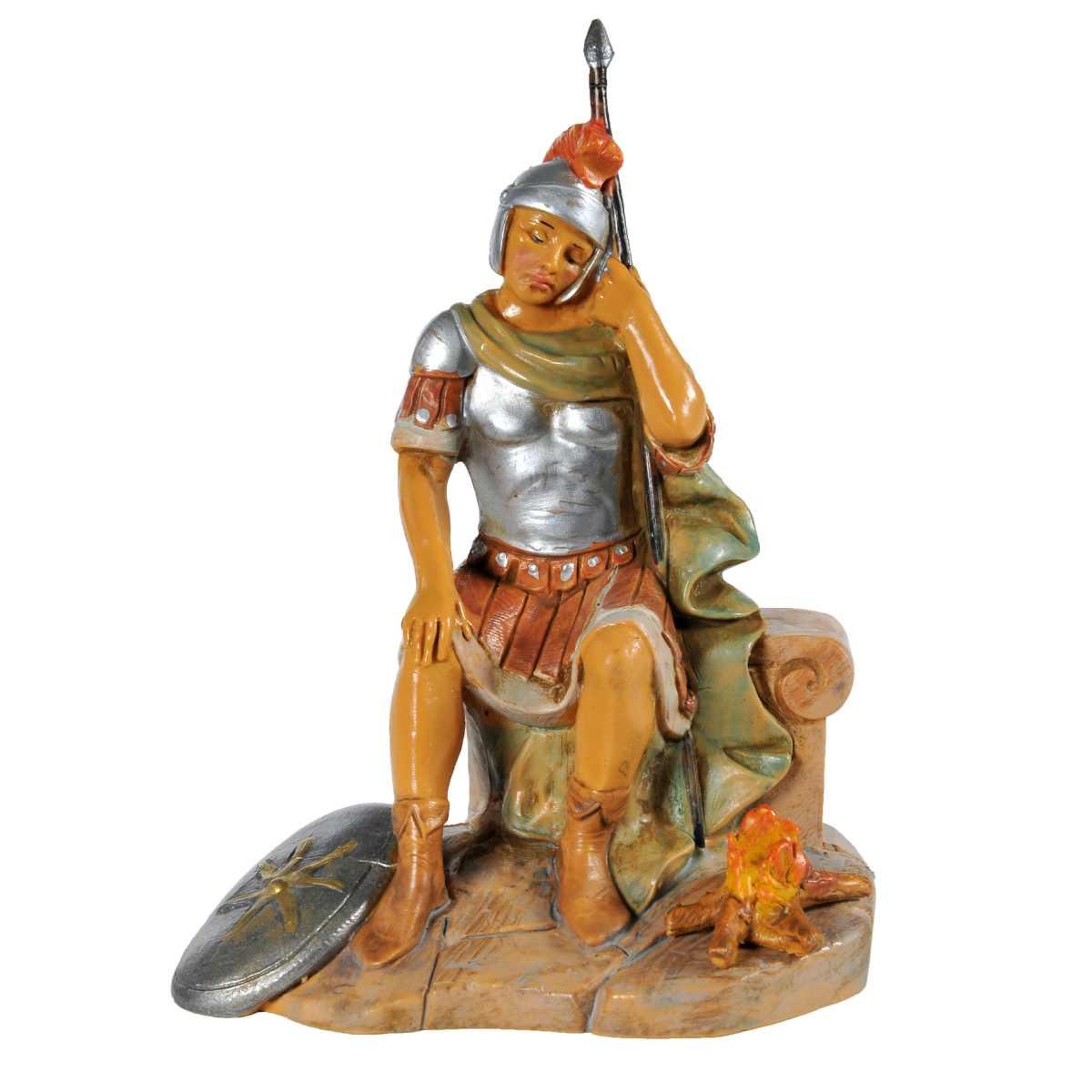 Statua cm.12 Soldato Romano Seduto con Fuoco | Fontanini